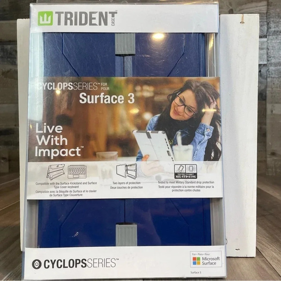 NEW Trident Cyclops Series Surface 3 Blue Heavy duty Case - drop protection - Picture 1 of 5